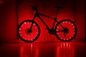 La bicicleta constante 3D habló prenda impermeable colorida del ABS de las luces LED IPX4