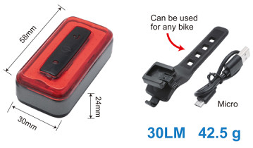 El destellar ligero posterior de la cola IPX4 del laser del carril de seguridad de la bicicleta para todo clima de la confiabilidad 20lm